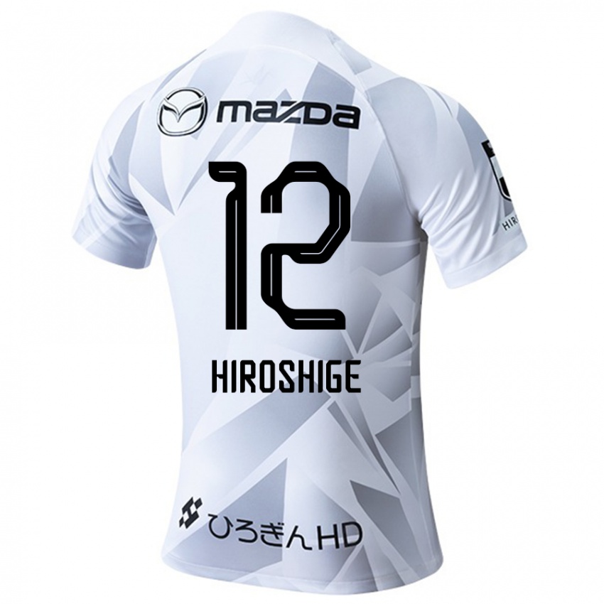 Bambino Maglia Soma Hiroshige #12 Bianco Grigio Nero Kit Gara Away 2024/25 Maglietta