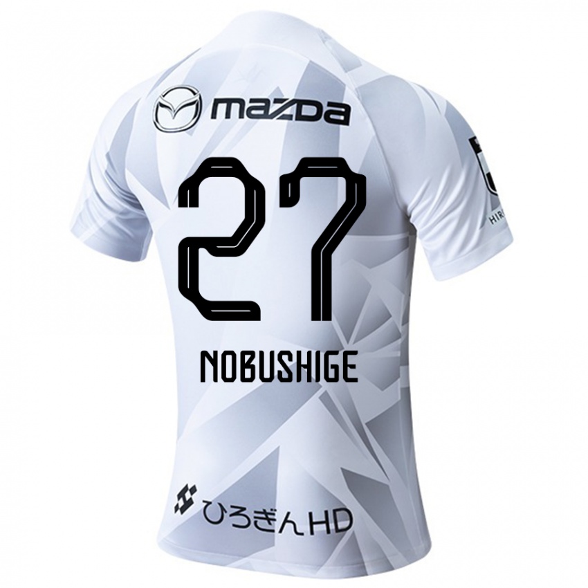 Bambino Maglia Ryojiro Nobushige #27 Bianco Grigio Nero Kit Gara Away 2024/25 Maglietta