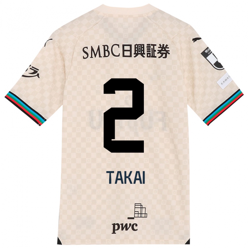 Bambino Maglia Kota Takai #2 Bianco Grigio Kit Gara Away 2024/25 Maglietta