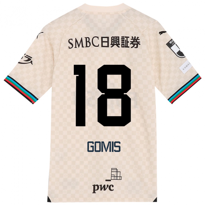 Bambino Maglia Bafétimbi Gomis #18 Bianco Grigio Kit Gara Away 2024/25 Maglietta