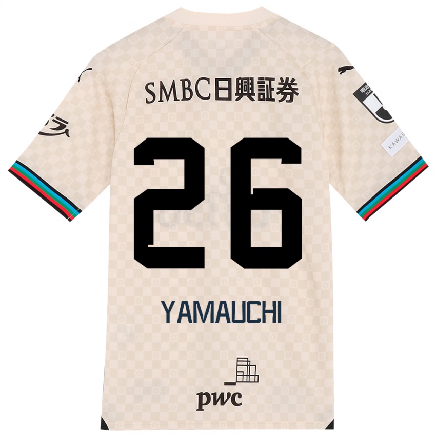 Bambino Maglia Hinata Yamauchi #26 Bianco Grigio Kit Gara Away 2024/25 Maglietta