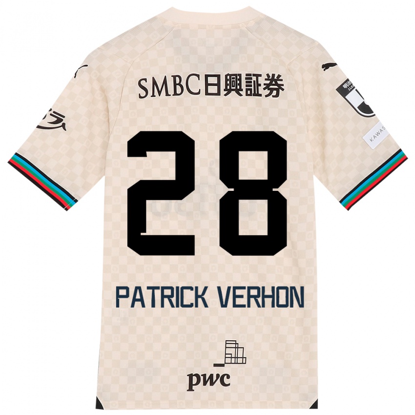 Bambino Maglia Patrick Verhon #28 Bianco Grigio Kit Gara Away 2024/25 Maglietta