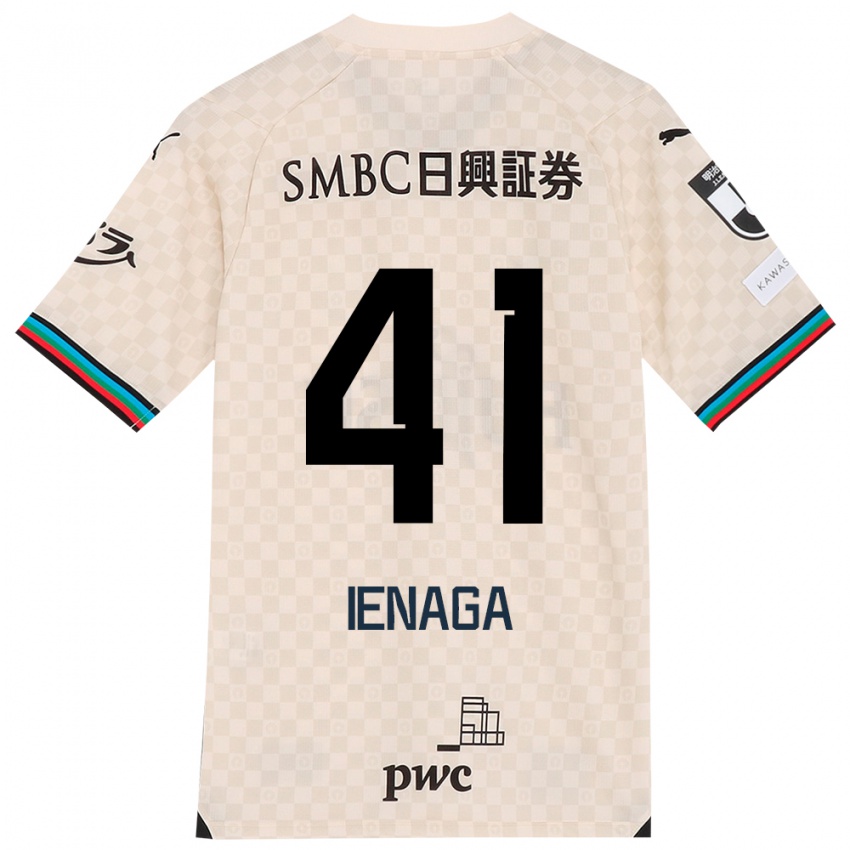 Bambino Maglia Akihiro Ienaga #41 Bianco Grigio Kit Gara Away 2024/25 Maglietta