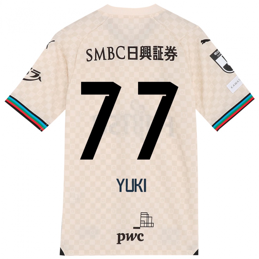 Bambino Maglia Yuki Yamamoto #77 Bianco Grigio Kit Gara Away 2024/25 Maglietta