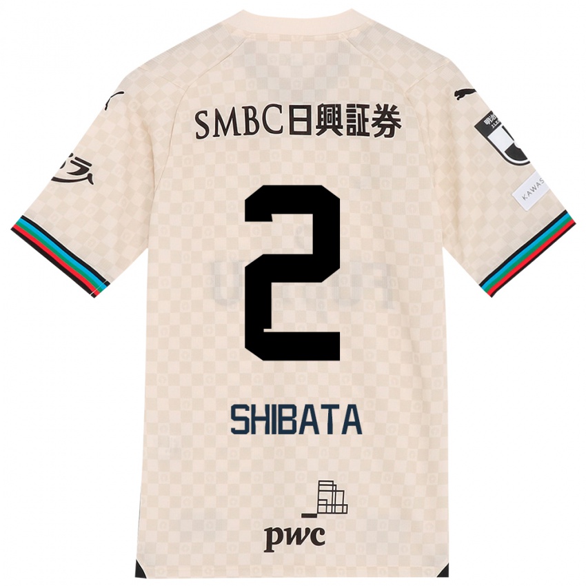 Bambino Maglia Shotaro Shibata #2 Bianco Grigio Kit Gara Away 2024/25 Maglietta