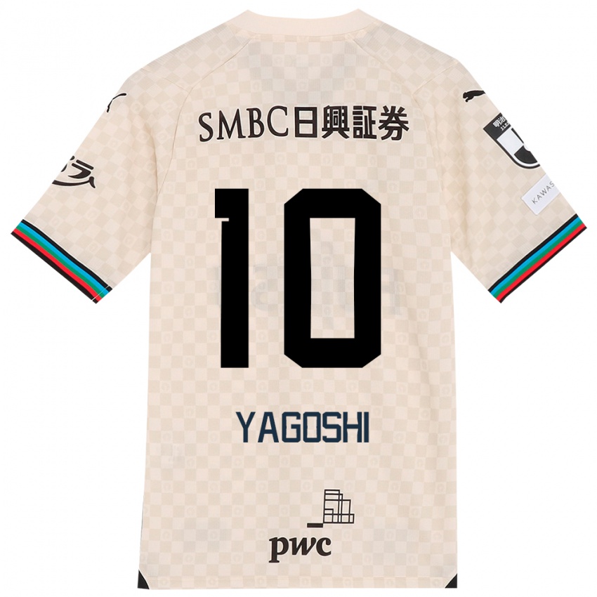 Bambino Maglia Mikito Yagoshi #10 Bianco Grigio Kit Gara Away 2024/25 Maglietta