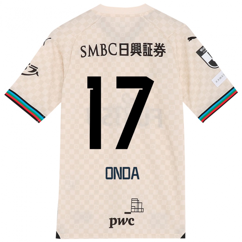 Bambino Maglia Yutaro Onda #17 Bianco Grigio Kit Gara Away 2024/25 Maglietta