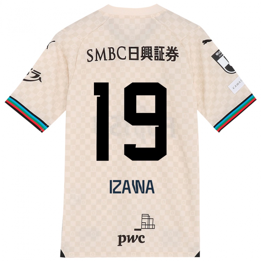 Bambino Maglia Haruki Izawa #19 Bianco Grigio Kit Gara Away 2024/25 Maglietta