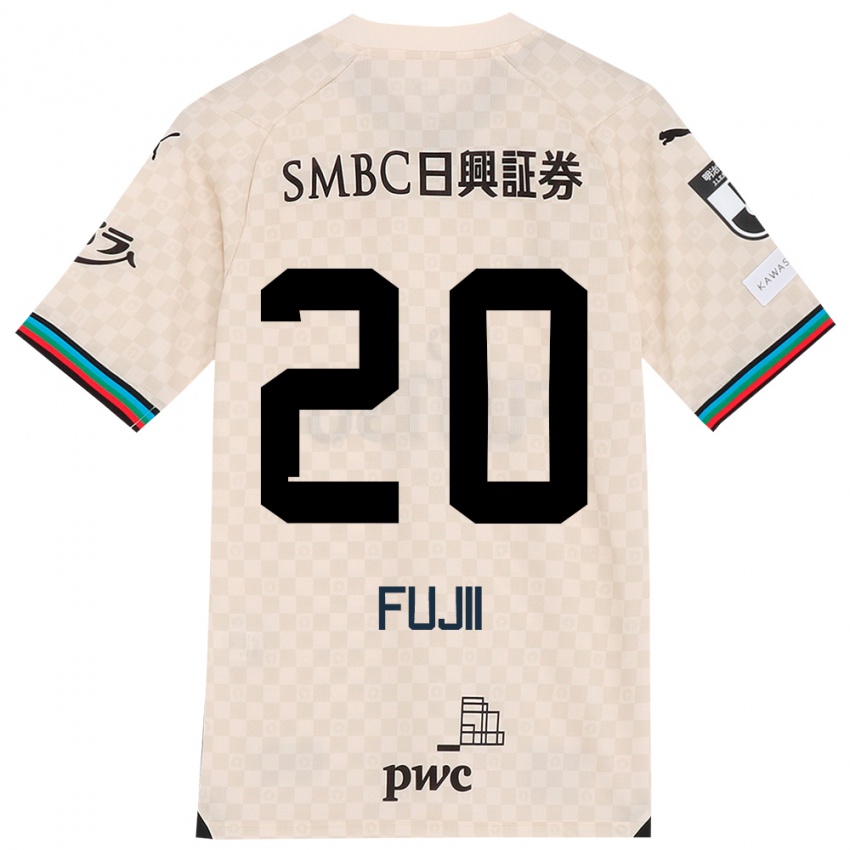 Bambino Maglia Rensuke Fujii #20 Bianco Grigio Kit Gara Away 2024/25 Maglietta