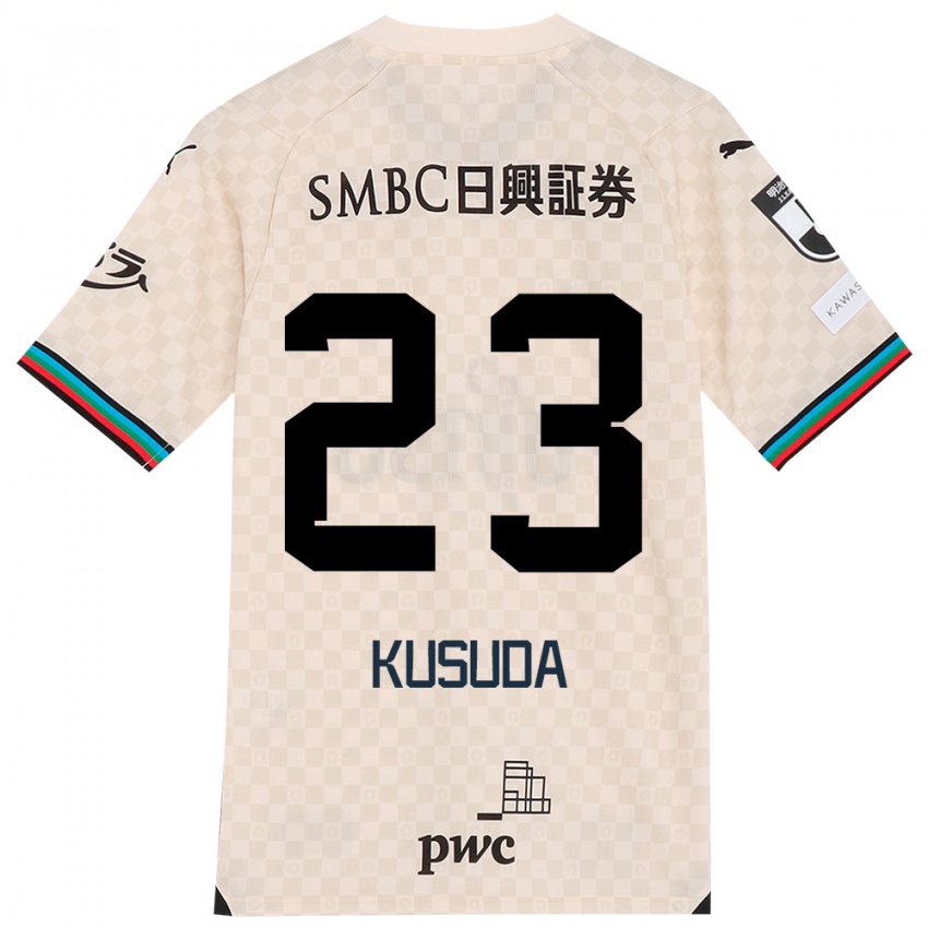 Bambino Maglia Haruki Kusuda #23 Bianco Grigio Kit Gara Away 2024/25 Maglietta