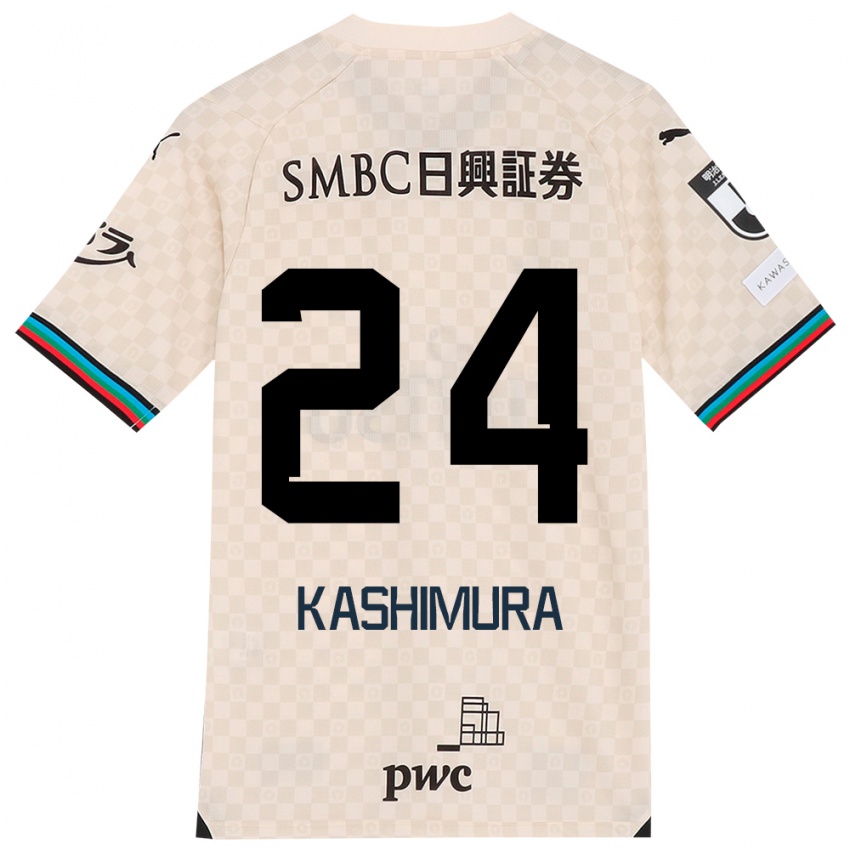 Bambino Maglia Ryota Kashimura #24 Bianco Grigio Kit Gara Away 2024/25 Maglietta