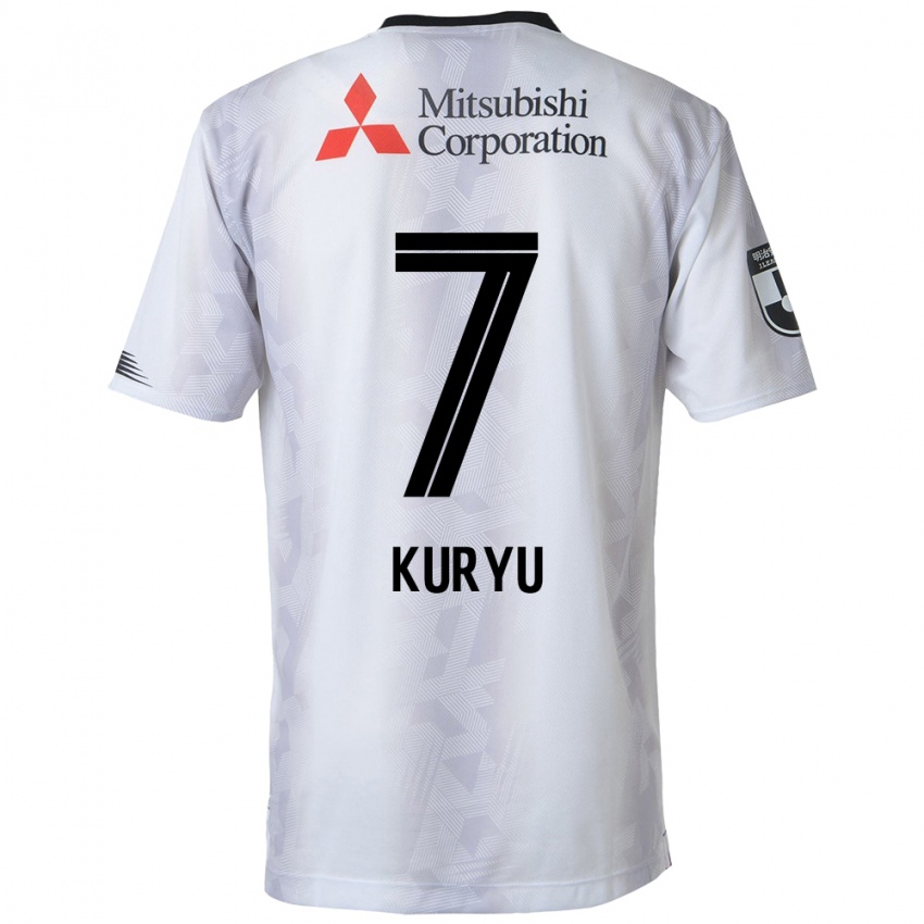 Bambino Maglia Kuryu Matsuki #7 Bianco Nero Kit Gara Away 2024/25 Maglietta