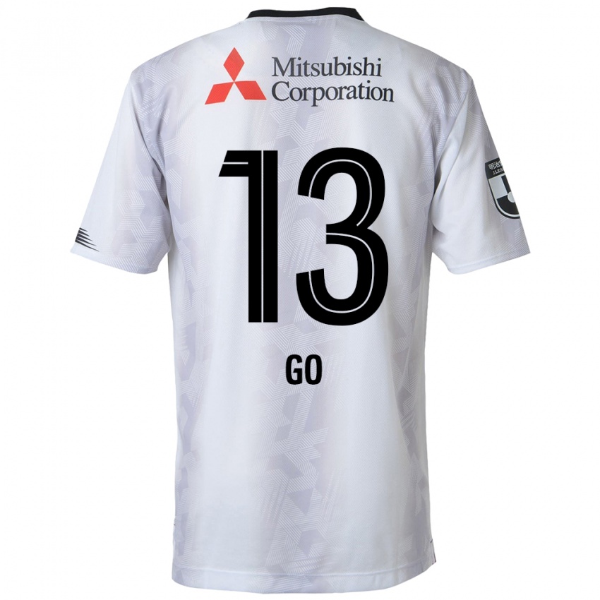 Bambino Maglia Go Hatano #13 Bianco Nero Kit Gara Away 2024/25 Maglietta