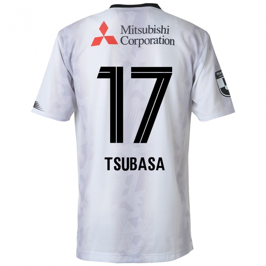 Bambino Maglia Tsubasa Terayama #17 Bianco Nero Kit Gara Away 2024/25 Maglietta