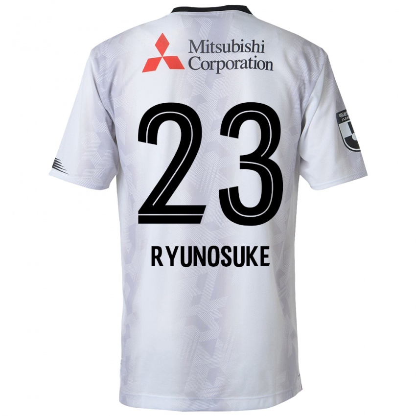 Bambino Maglia Ryunosuke Sato #23 Bianco Nero Kit Gara Away 2024/25 Maglietta