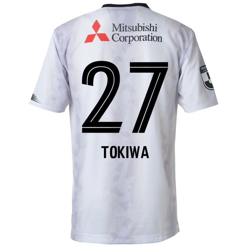 Bambino Maglia Kyota Tokiwa #27 Bianco Nero Kit Gara Away 2024/25 Maglietta