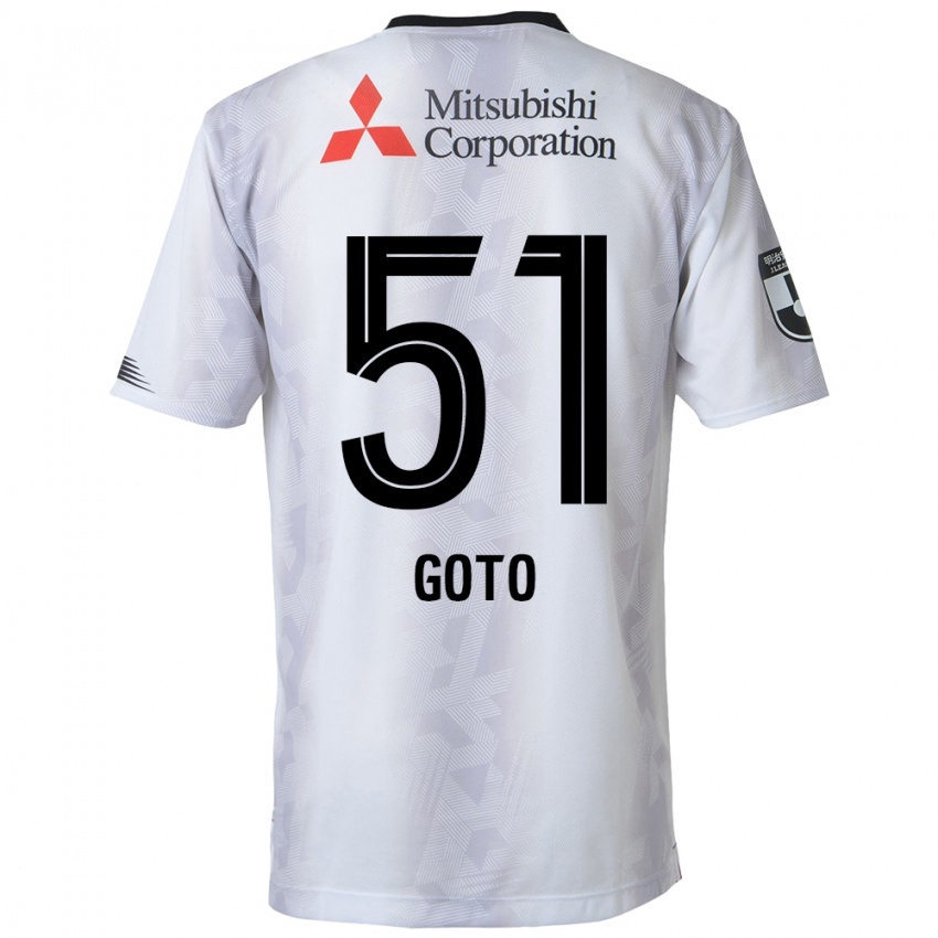 Bambino Maglia Wataru Goto #51 Bianco Nero Kit Gara Away 2024/25 Maglietta