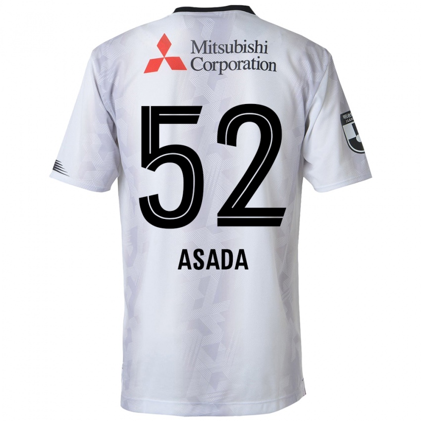 Bambino Maglia Rui Asada #52 Bianco Nero Kit Gara Away 2024/25 Maglietta