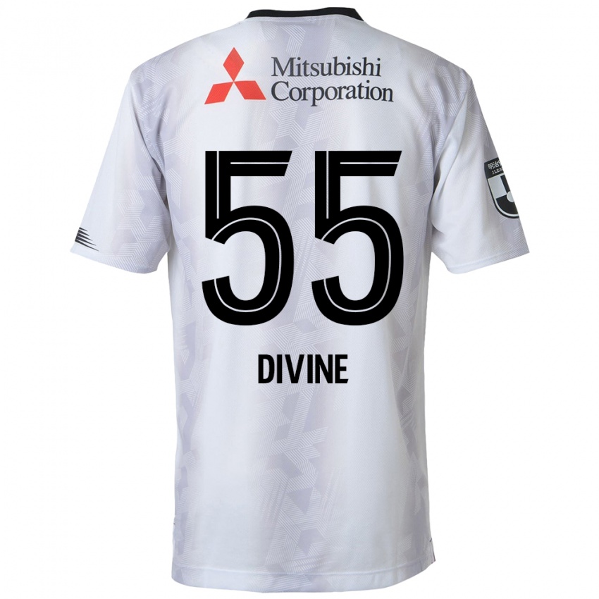 Bambino Maglia Divine Chinedu Otani #55 Bianco Nero Kit Gara Away 2024/25 Maglietta