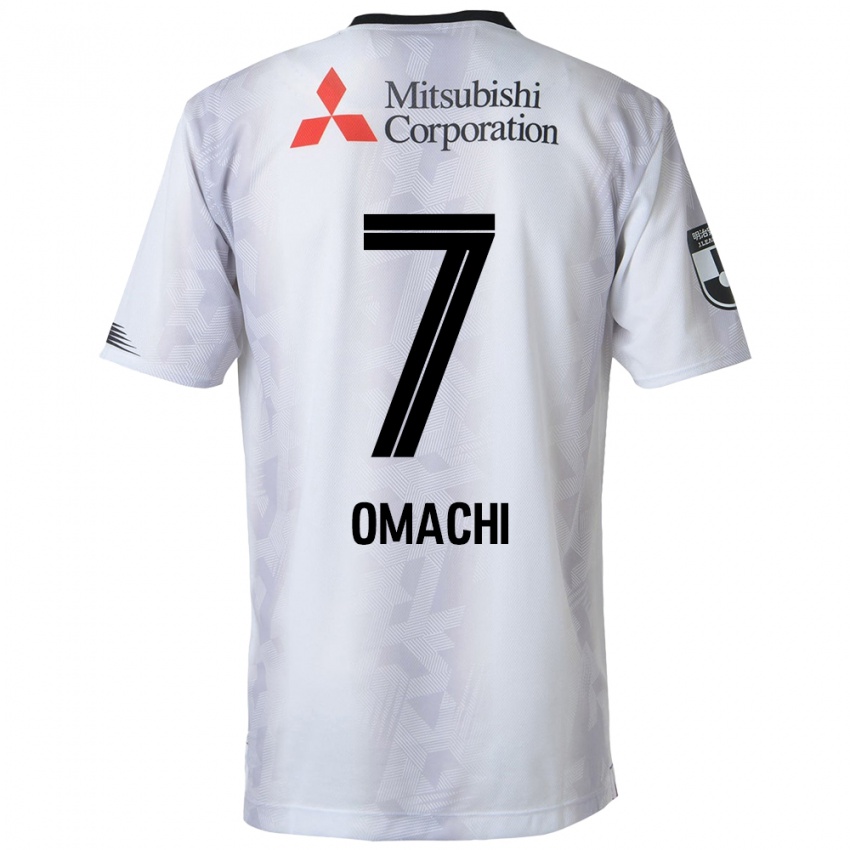 Bambino Maglia Hyugo Omachi #7 Bianco Nero Kit Gara Away 2024/25 Maglietta