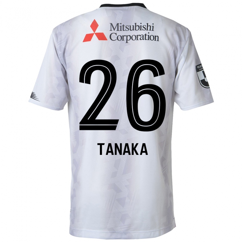 Bambino Maglia Haruto Tanaka #26 Bianco Nero Kit Gara Away 2024/25 Maglietta