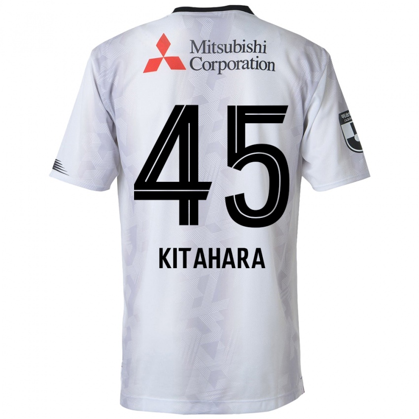 Bambino Maglia Maki Kitahara #45 Bianco Nero Kit Gara Away 2024/25 Maglietta