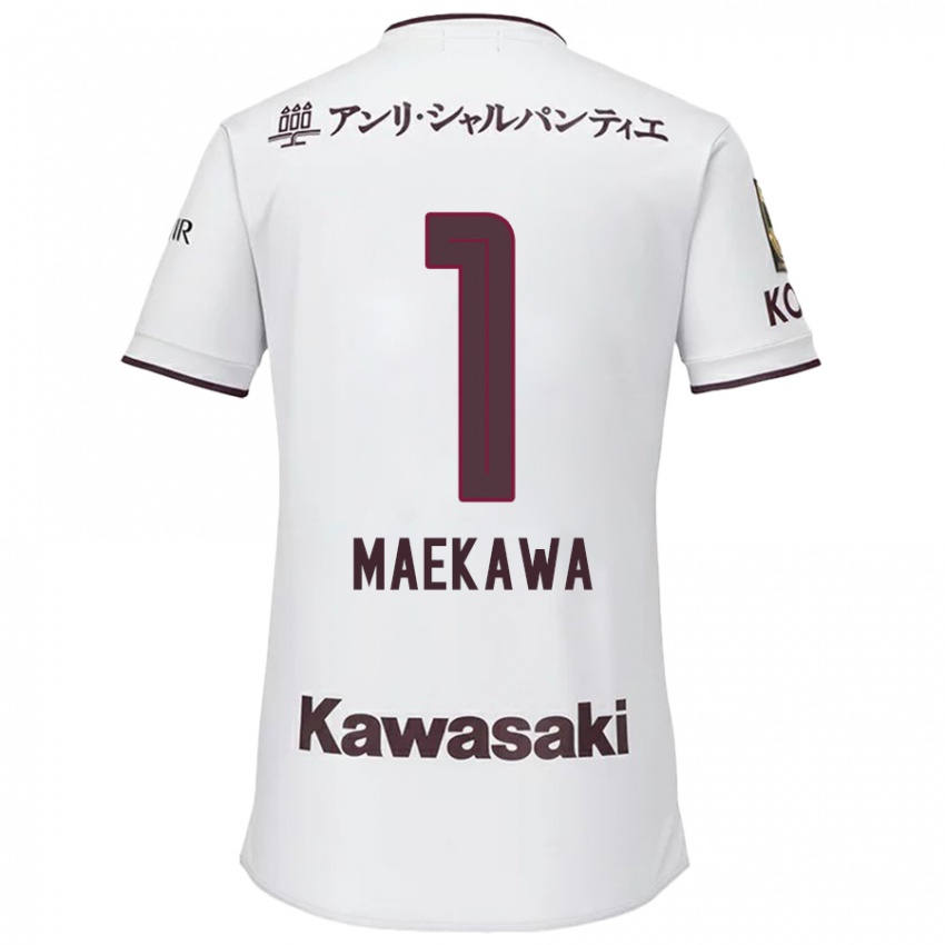 Bambino Maglia Daiya Maekawa #1 Bianco Rosso Kit Gara Away 2024/25 Maglietta