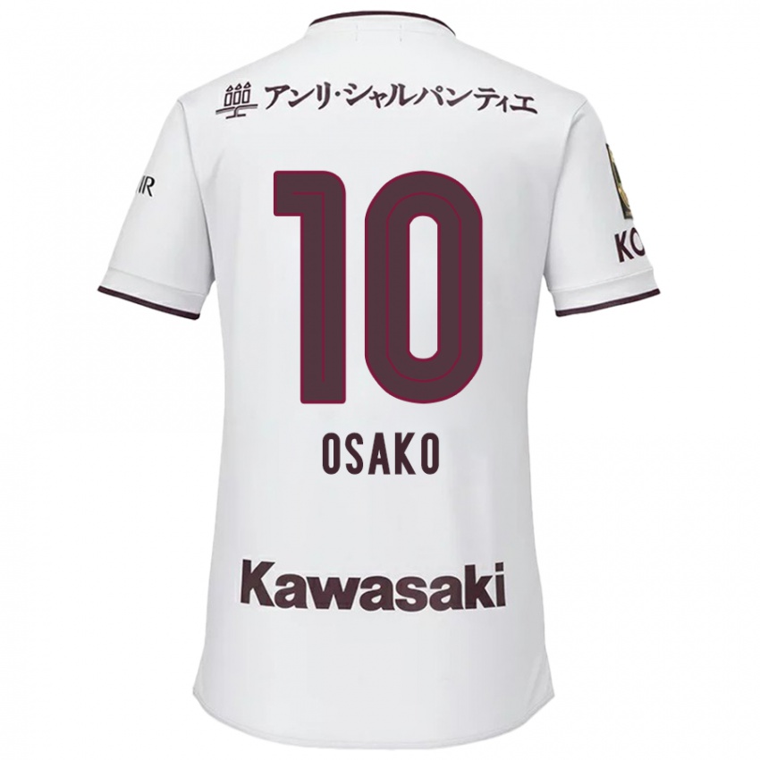 Bambino Maglia Yuya Osako #10 Bianco Rosso Kit Gara Away 2024/25 Maglietta