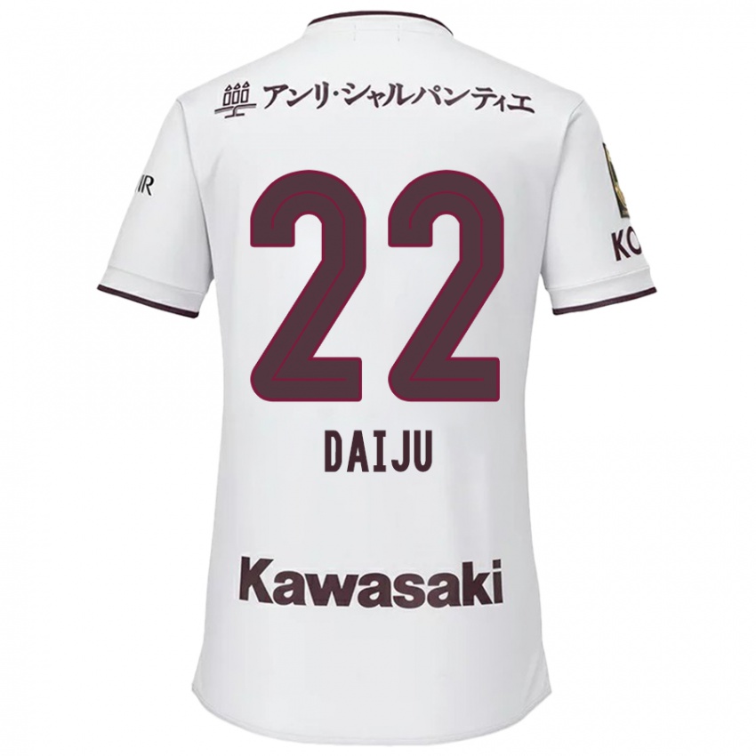 Bambino Maglia Daiju Sasaki #22 Bianco Rosso Kit Gara Away 2024/25 Maglietta