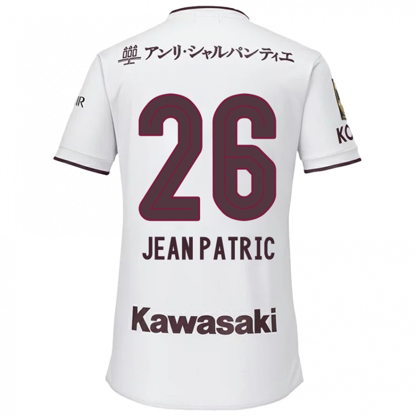 Bambino Maglia Jean Patric #26 Bianco Rosso Kit Gara Away 2024/25 Maglietta