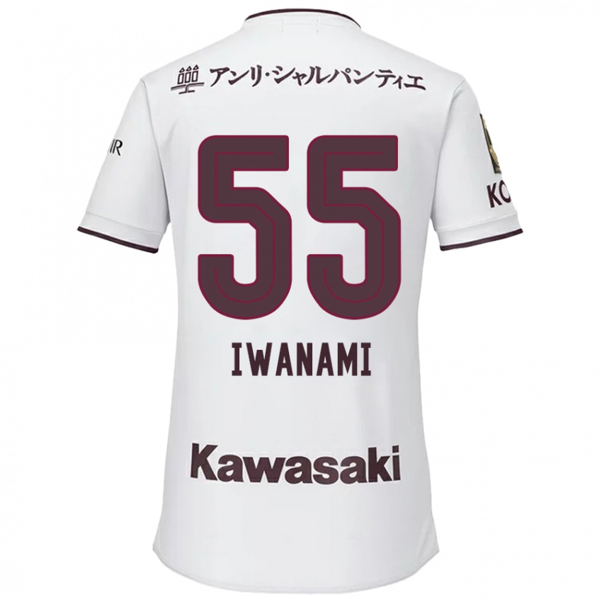 Bambino Maglia Takuya Iwanami #55 Bianco Rosso Kit Gara Away 2024/25 Maglietta