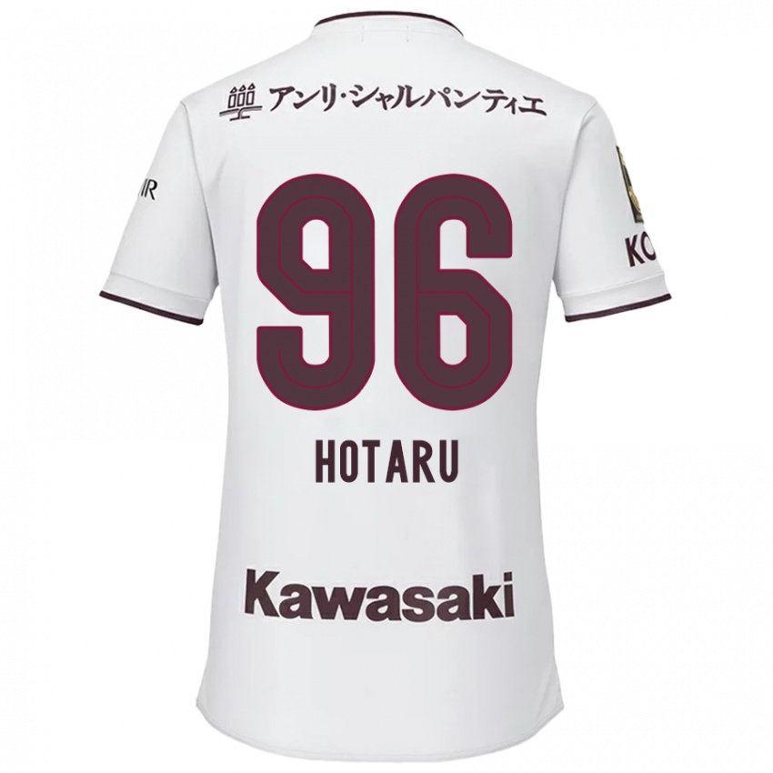 Bambino Maglia Hotaru Yamaguchi #96 Bianco Rosso Kit Gara Away 2024/25 Maglietta