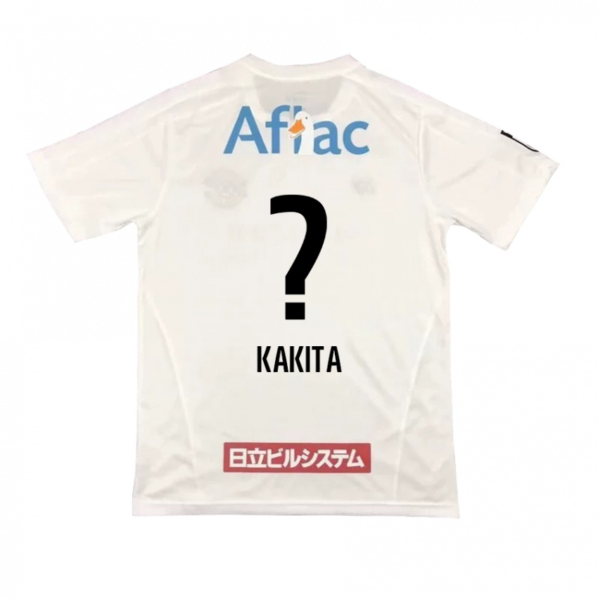 Bambino Maglia Yuki Kakita #0 Bianco Nero Kit Gara Away 2024/25 Maglietta