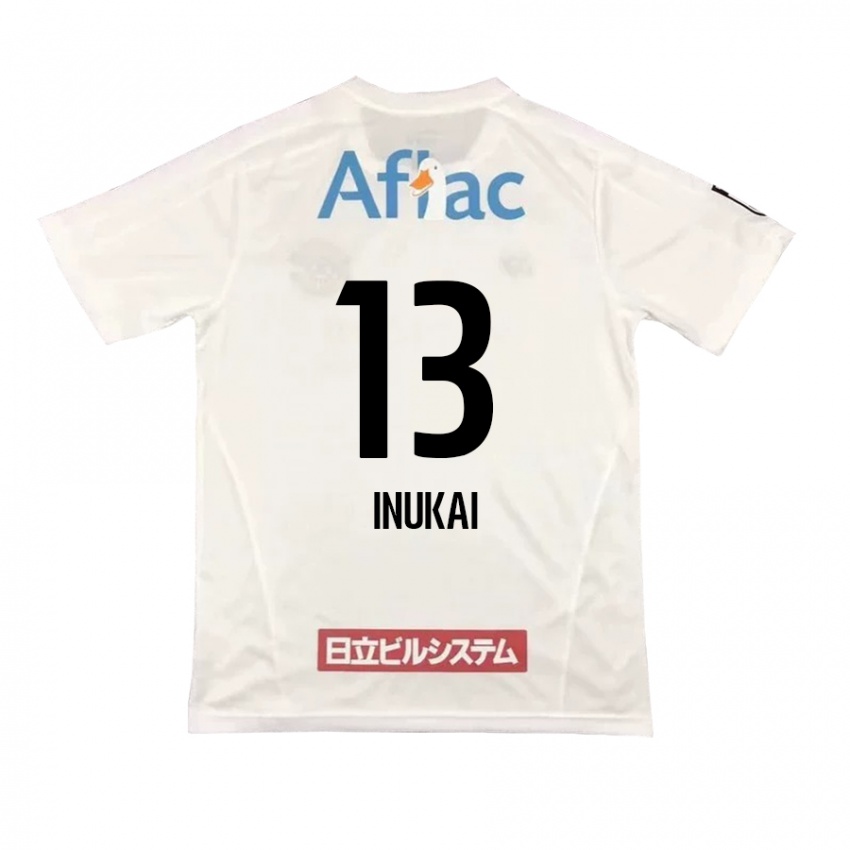 Bambino Maglia Tomoya Inukai #13 Bianco Nero Kit Gara Away 2024/25 Maglietta