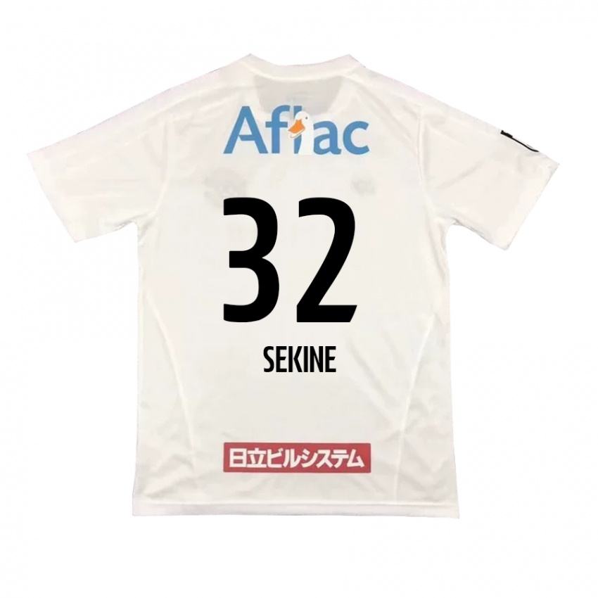 Bambino Maglia Hiroki Sekine #32 Bianco Nero Kit Gara Away 2024/25 Maglietta