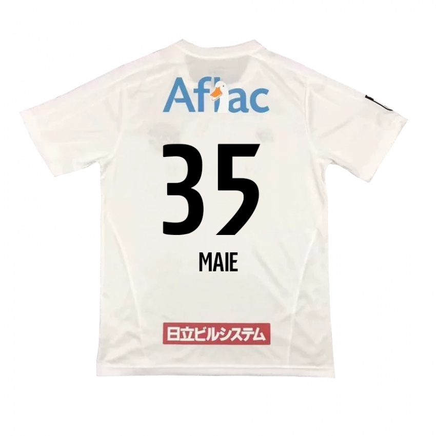 Bambino Maglia Hidetaka Maie #35 Bianco Nero Kit Gara Away 2024/25 Maglietta