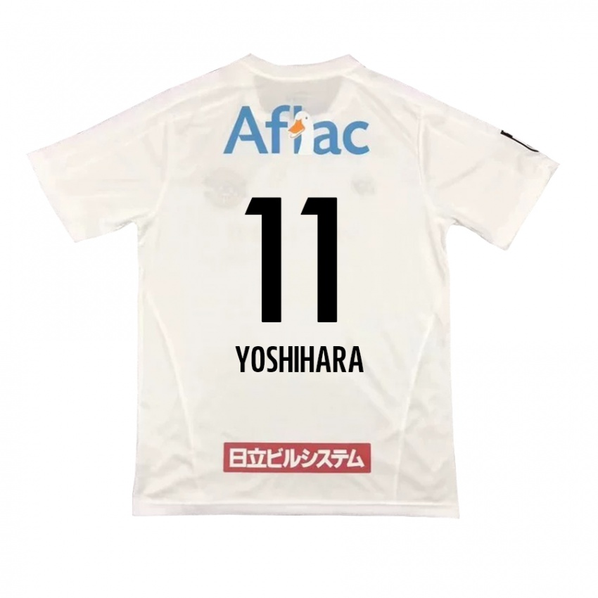 Bambino Maglia Futo Yoshihara #11 Bianco Nero Kit Gara Away 2024/25 Maglietta