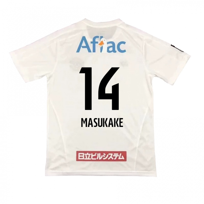 Bambino Maglia Sogo Masukake #14 Bianco Nero Kit Gara Away 2024/25 Maglietta