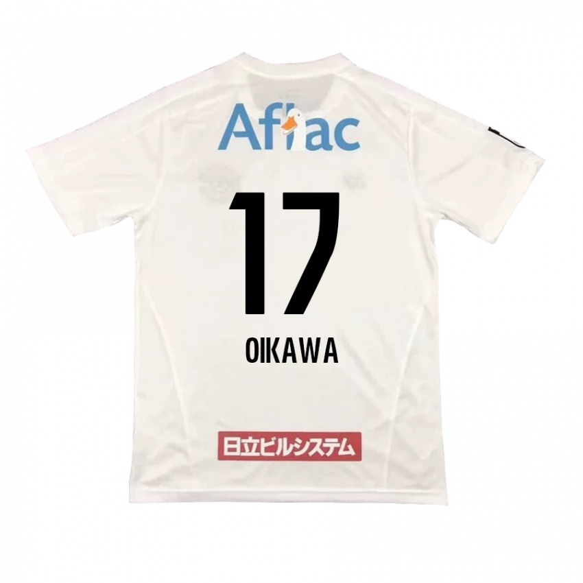 Bambino Maglia Koki Oikawa #17 Bianco Nero Kit Gara Away 2024/25 Maglietta