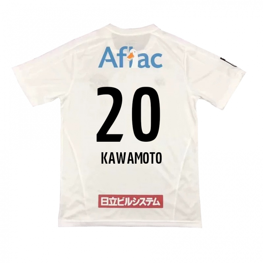 Bambino Maglia Daizen Kawamoto #20 Bianco Nero Kit Gara Away 2024/25 Maglietta