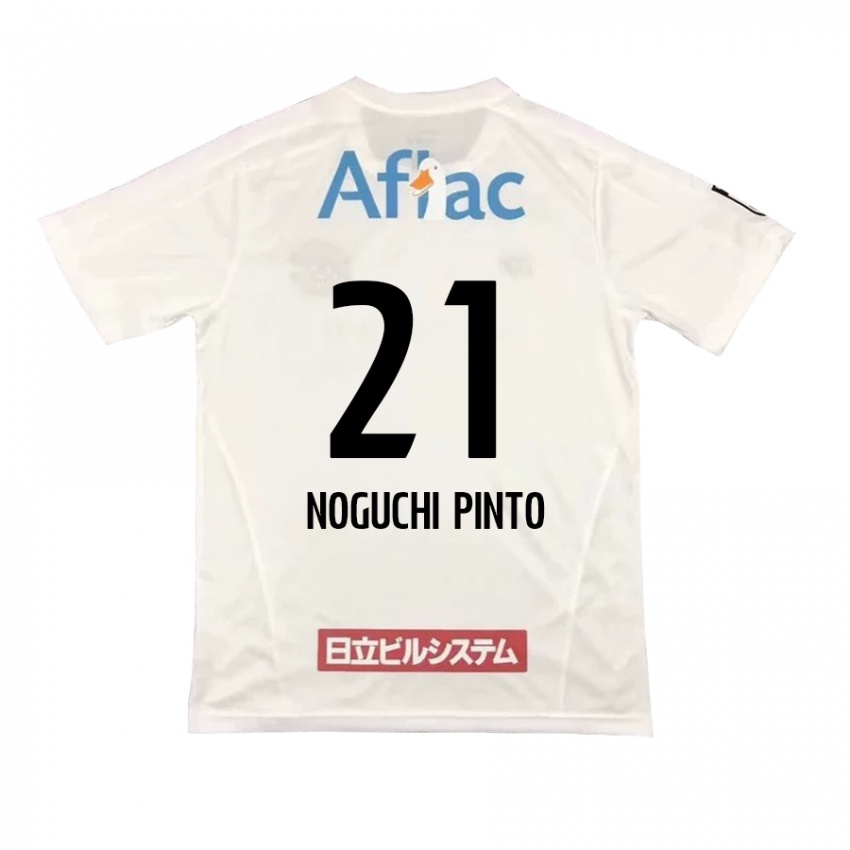 Bambino Maglia Amato Noguchi Pinto #21 Bianco Nero Kit Gara Away 2024/25 Maglietta