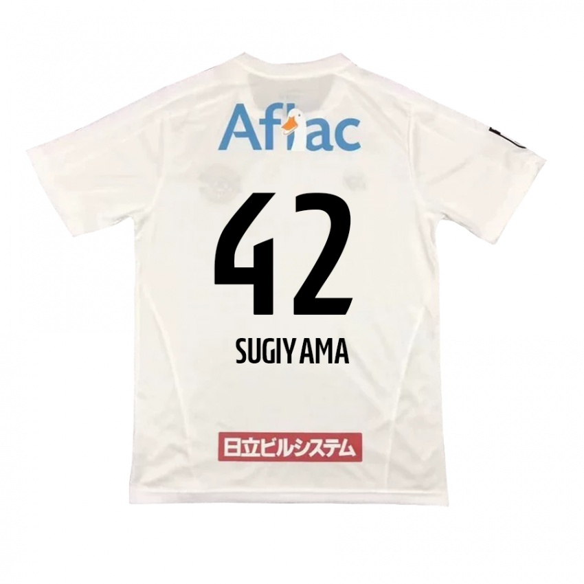 Bambino Maglia Shunnosuke Sugiyama #42 Bianco Nero Kit Gara Away 2024/25 Maglietta