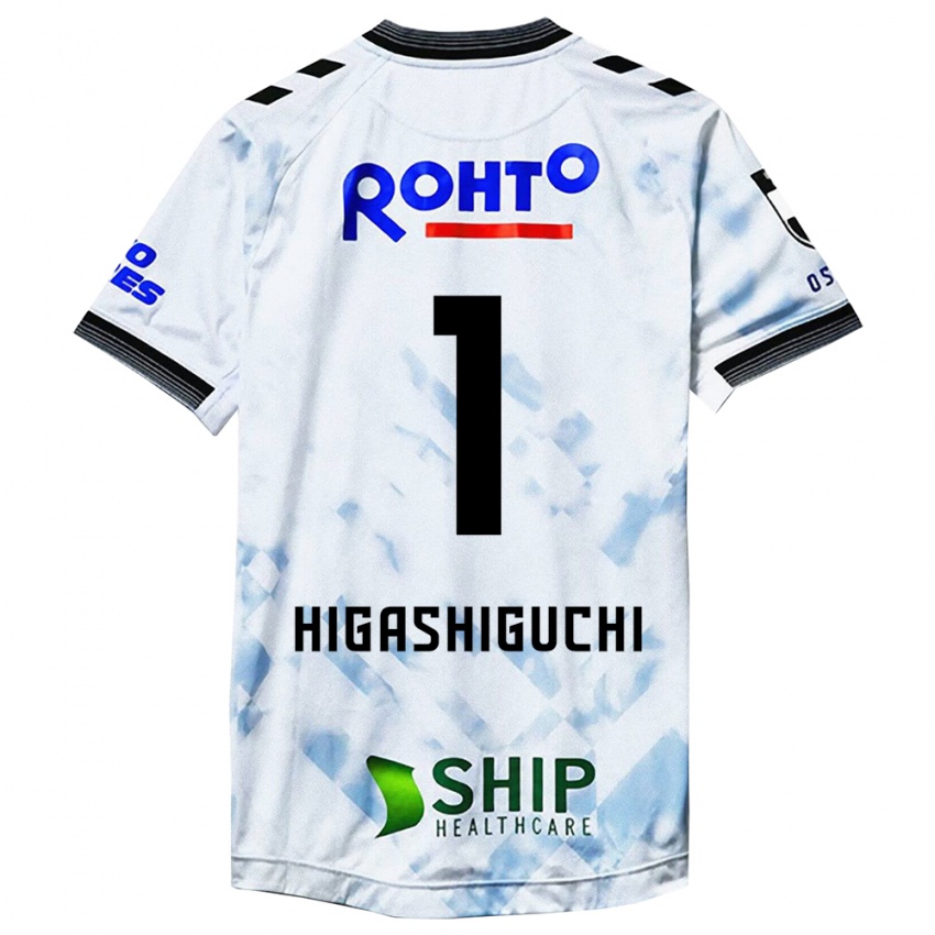 Bambino Maglia Masaaki Higashiguchi #1 Bianco Nero Kit Gara Away 2024/25 Maglietta