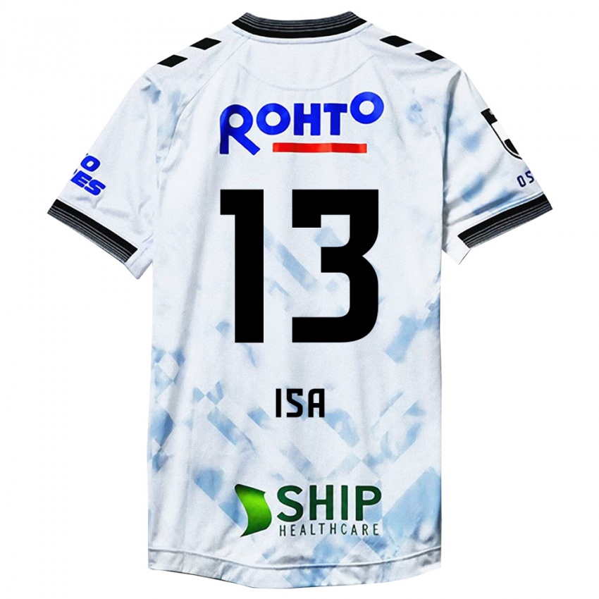 Bambino Maglia Isa Sakamoto #13 Bianco Nero Kit Gara Away 2024/25 Maglietta