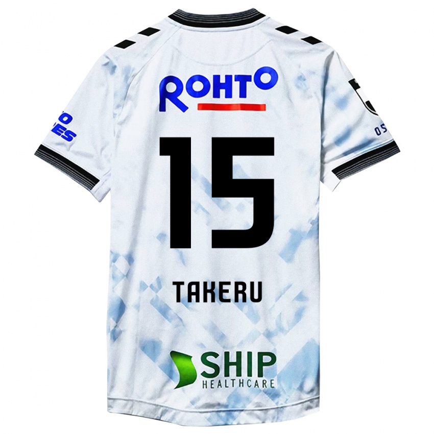 Bambino Maglia Takeru Kishimoto #15 Bianco Nero Kit Gara Away 2024/25 Maglietta