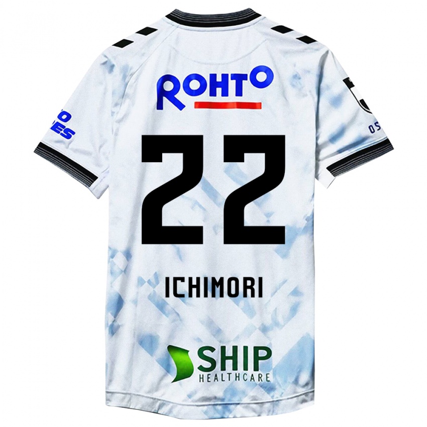 Bambino Maglia Jun Ichimori #22 Bianco Nero Kit Gara Away 2024/25 Maglietta