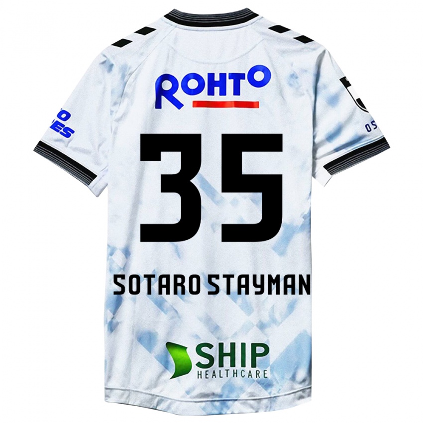 Bambino Maglia Joshua Sotaro Stayman #35 Bianco Nero Kit Gara Away 2024/25 Maglietta