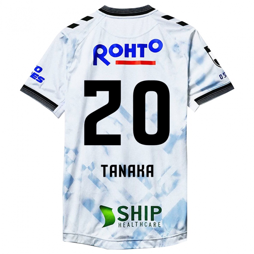 Bambino Maglia Hyoga Tanaka #20 Bianco Nero Kit Gara Away 2024/25 Maglietta