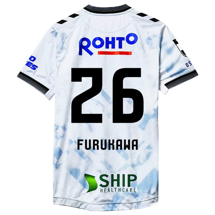 Bambino Maglia Kanta Furukawa #26 Bianco Nero Kit Gara Away 2024/25 Maglietta