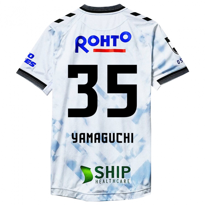 Bambino Maglia Haruta Yamaguchi #35 Bianco Nero Kit Gara Away 2024/25 Maglietta